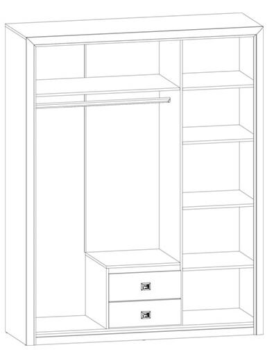 Шкаф  Коен Сосна SZF3D2S