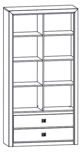 Шкаф  Коен Сосна REG2D2S
