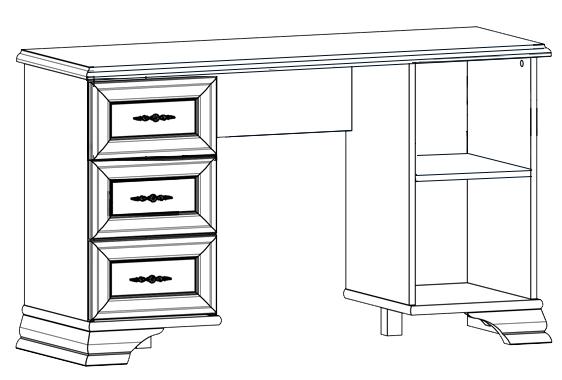 Стол туалетный  Kentaki Белый TOL
