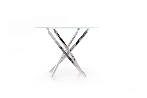 Стол обеденный HALMAR RAYMOND прозрачный/хром 100
