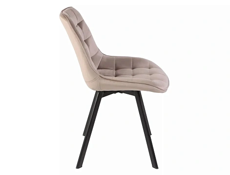 Стул SIGNAL MONTI Velvet Bluvel 40 темно-бежевый/черный, поворотный