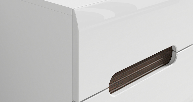 Тумба прикроватная  Azteca Белая KOM2S/4/5