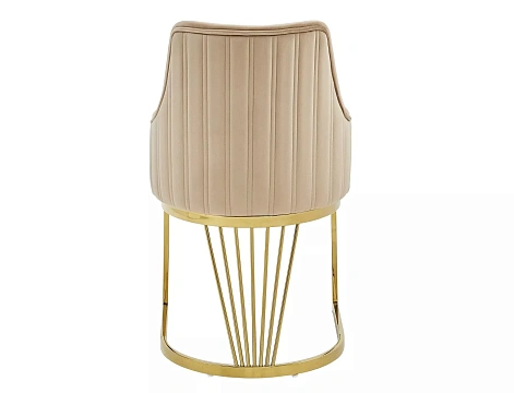Стул SIGNAL ALURE Velvet Bluvel 28 бежевый/золотой