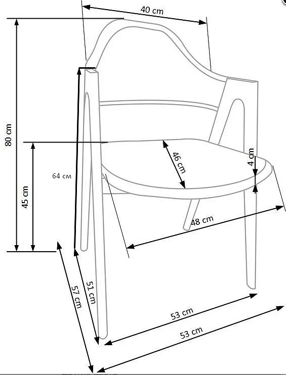 Стул HALMAR K247 белый/дуб медовый