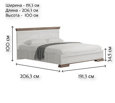 Кровать c гибким основанием LOZ180х200