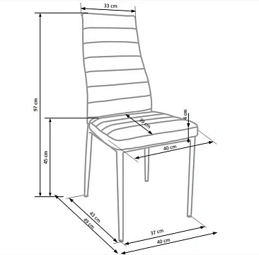 Стул HALMAR K70 черный/черный