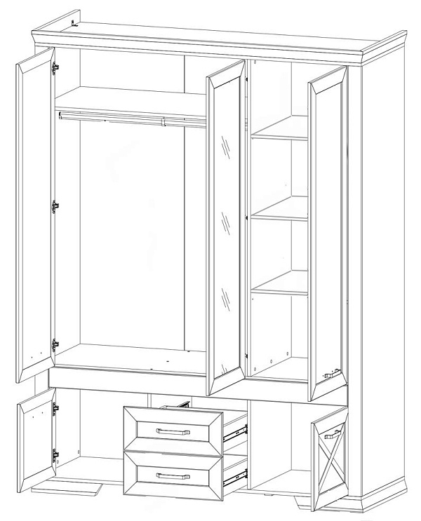 Шкаф  Marselle SZF5D2S
