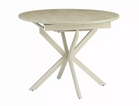 Стол обеденный SIGNAL GASTON Ceramic травертин/кашемир 100-135/100