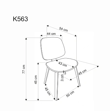 Стул HALMAR K563 серый/черный/орех