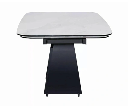 Стол обеденный SIGNAL INFINITY Ceramic Nature Cloud белый/черный 160-240/95