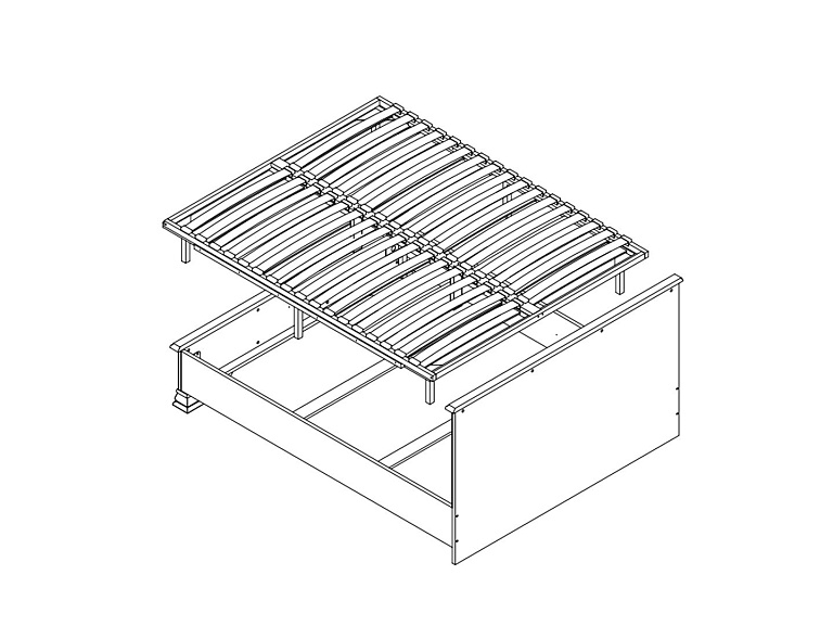 Кровать c металлическим основанием  Florencia LOZ160х200