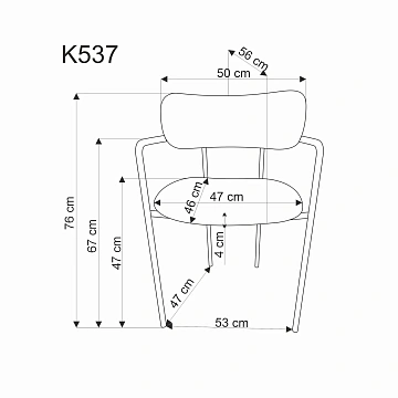 Стул HALMAR K537 серый/золотой