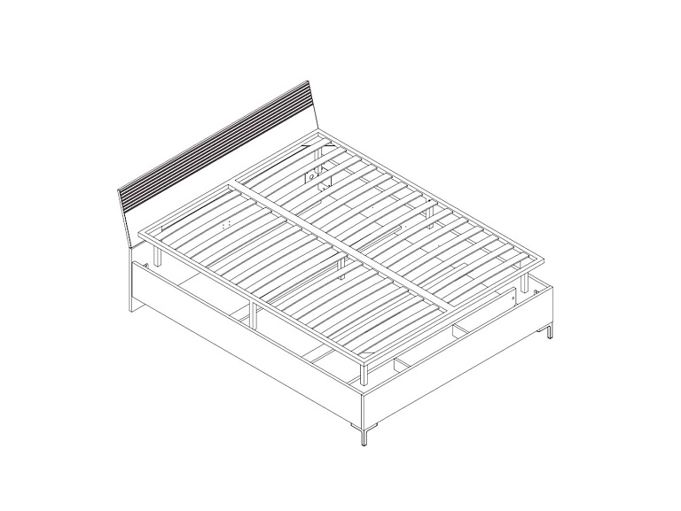 Кровать c металлическим основанием  Domenica LOZ160х200