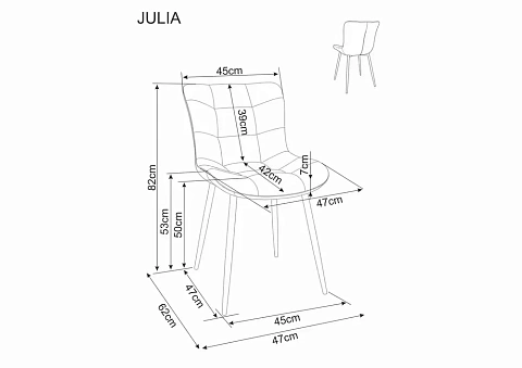 Стул SIGNAL JULIA Brego 31 светло-бежевый/черный
