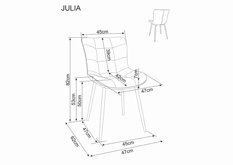 Стул SIGNAL JULIA Brego 31 светло-бежевый/черный
