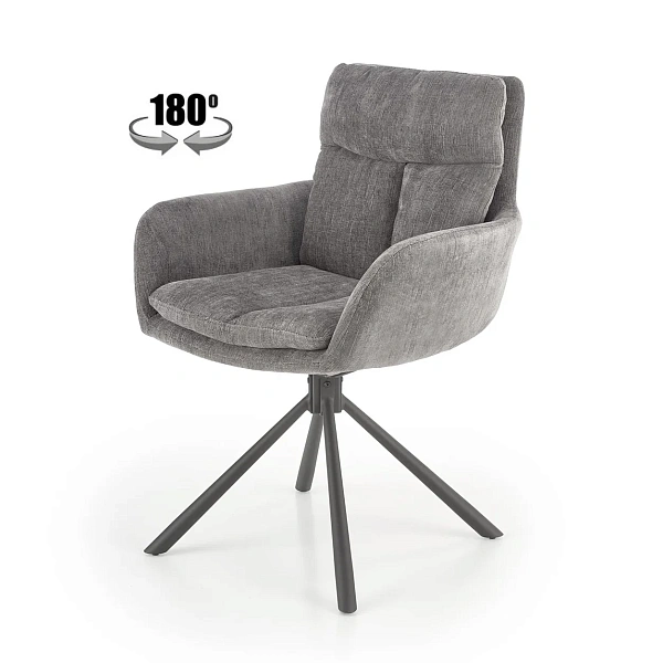 Стул HALMAR K495 серый/черный, поворотный